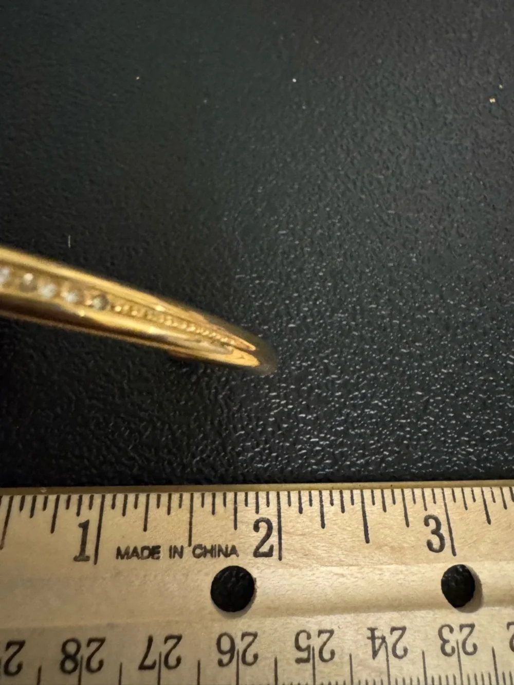 Joan Rivers Gold Rhinestone Edge Bangle Bracelet - Picture 8 of 10